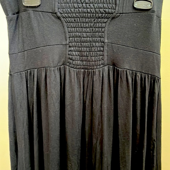 Kenzie black maxi dress, with silver buttons, size small - Picture 3 of 5